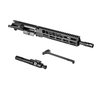Brownells complete AR15 upper receiver with 11.5'' 5.56 4150CMV nitrided barrel, MLOK free floated rail, nitrided full auto profile BCG with 9310 MP tested bolt, charging handle, and lifetime warranty for $359/ea with code "MRGUNSNGEAR" here
