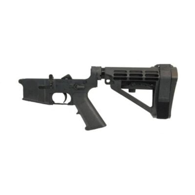 PSA complete AR15 pistol lower with SB Tactical SBA4 adjustable brace with QD sling points for $169/ea currently here:
