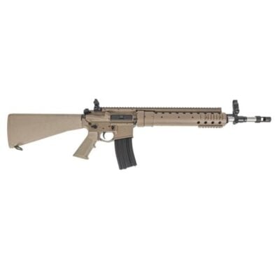 PSA FDE SABRE series MK12 Mod 0 with 18'' 5.56 416R SS 5R rifled barrel, Otter Creek muzzle device/collar, PRI flip up front sight, PRI Gen3 handguard, Radian gas busting ambi charging handle, Microbest BCG, Sabre two stage match trigger, & Radian ambi 45/90 degree safety for $1,699