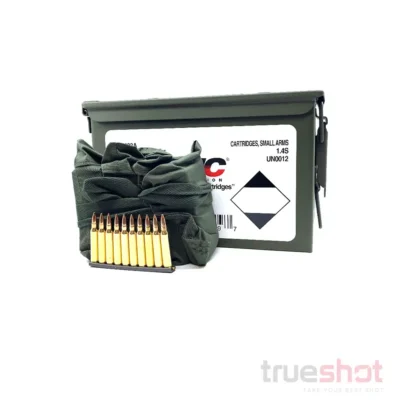 PMC brass case 55gr 223 on stripper clips in a sealed ammo can for $0.46/rd currently here