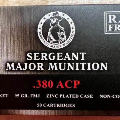 Sergeant Major zinc plated steel case 380ACP with brass jacketed 95gr projectiles for $0.249/rd *shipped* currently here