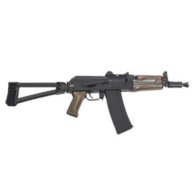 PSA Krink with 5.56 4150CMV nitrided barrel, 24mm booster muzzle device, hammer forged bolt/carrier/trunnion, voodoo wood furniture, and side folding brace for $1,099 here