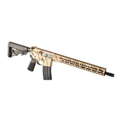 Sons Of Liberty Gun Works M4-EXO3 AR15 with desert tiger stripe cerakote finish, 16'' 5.56 4150CMV nitrided mid-length MP/HP tested barrel, new EXO3 15'' MLOK rail with steel barrel nut, H buffer, Springco buffer spring, SOLGW V4 gas busting charging handle, & lifetime warranty for $1,080 with code MRGUNSNGEAR here