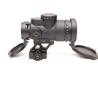 Trijicon American made MRO Patrol with 2 MOA dot, lens covers, anti reflective device, absolute or lower 1/3 co-witness QD mount, and 2-5 year battery life for $499 shipped currently here