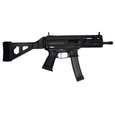 Grand Power Stribog SP9A3 roller delyaed PCC with 8'' 9mm CHF nitrided threaded barrel, MLOK/1913 handguard, folding BUIS, 3x curved magazines, side folding SB Tactical brace, and ambi safety for $899 shipped with code "SP9" currently here: