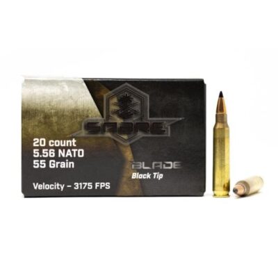 AAC SABRE brass case 5.56 with 55gr black tip ballistic projectiles for $0.52/rd currently here