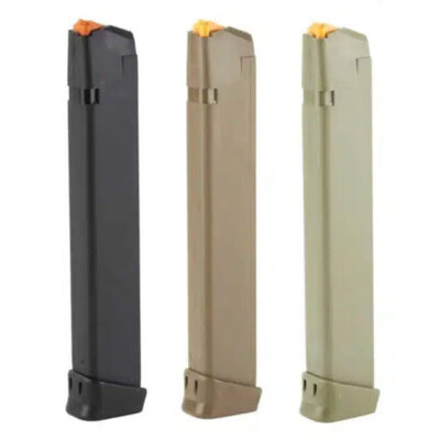 Standard capacity Glock magazines for $18/ea & improved capacity 24 & 33 round factory Glock mags for $26/ea currently here