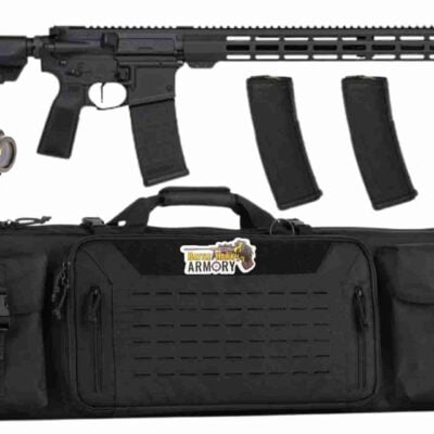 CMMG Mk4 AR15 range bundle with 16'' 5.56 4150CMV nitrided mid-length barrel, muzzle brake, B5 Systems stock/grip/trigger guard, ambi mag release, ambi 60/90 degree safety, flat shoe trigger, 3x magazines, Crimson Trace red dot, & Savior Equipment range bag for $899 shipped