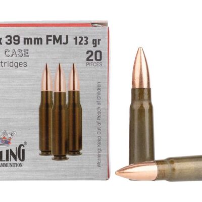 Sterling laquer coated steel case 7.62x39 for $0.425/rd currently here