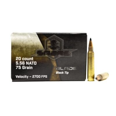 AAC SABRE 5.56 with 75gr black tip ballistic projectiles for $0.65/rd currently here