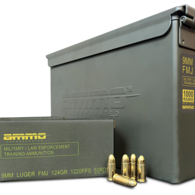 1k rounds of Ammo Inc brass case 124gr 9mm in a sealed ammo can for $249 shipped currently here