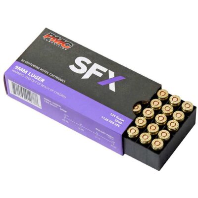PMC brass case 9mm with SFX 124gr hollow point projectiles for $0.40/rd & code MRGUNSNGEAR will get you free shipping on orders over $150 currently here