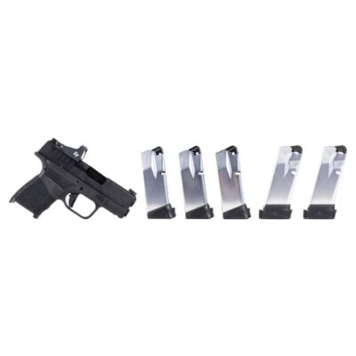 Springfield Armory optics ready Hellcat OSP with 3x 11rd & 2x 13rd mags, fiber optic front sight, and Crimson Trace red dot optic for $549 currently here: