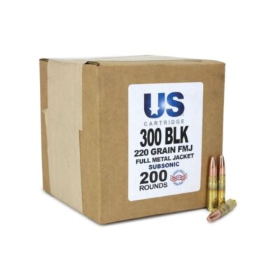 US Cartridge brass case subsonic 300BLK with 220g projectiles for $0.70/rd & orders over $149 ship free currently here