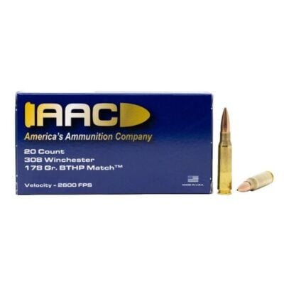 AAC brass case match 308 with Hornady 178gr BTHP projectiles for $0.75/rd currently here