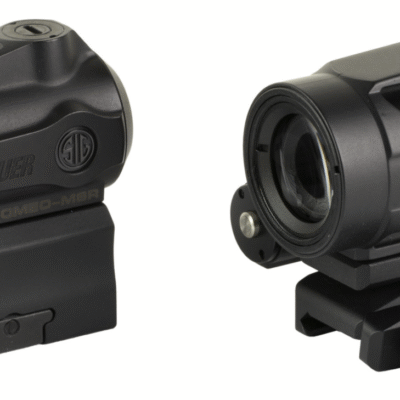 Sig Sauer Romeo MSR Gen2 red dot with 2 MOA dot and 2-5 year battery life plus a Sig Juliet3 compact 3x magnifier with flip to side mount for $219 currently here