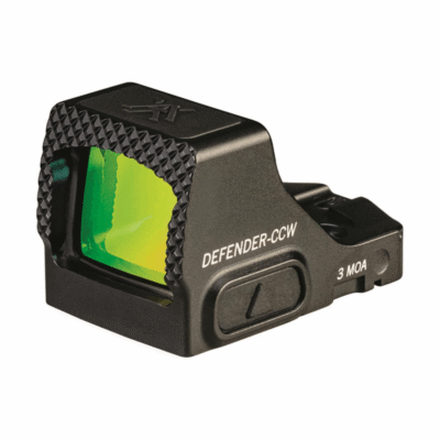 Vortex's Defender CCW green dot optic with 3 MOA dot, top mounted battery, shake awake, RMSc footprint, lifetime warranty, and 2-5 year battery life for $179/ea currently here