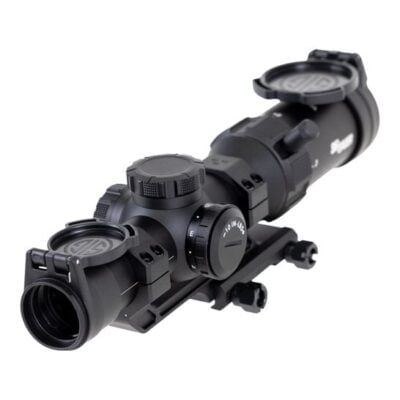 Sig Sauer Tango SPR 1-4x scope with "daylight bright" illuminated Hellfire reticle, throw lever, and Alpha cantilever mount for $149 currently here: