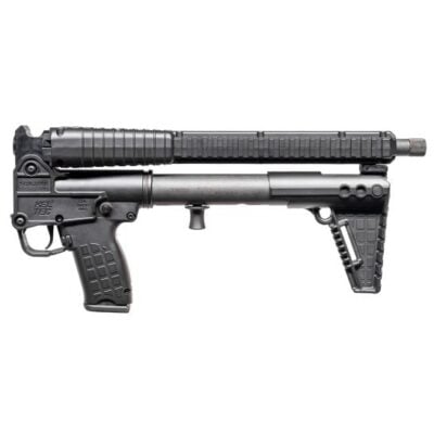 Kel Tec Gen3 Sub2000 folding 10mm carbine with Glock magwell, threaded barrel, and new MLOK/1913 handguard that rotates to allow for optics/sights for $549 currently here: