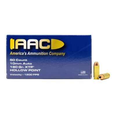 AAC brass case 10mm with 180gr Hornady XTP JHP projectiles for $0.52/rd currently here