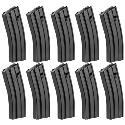 10x pack (several colors) of standard capacity 30 round Brownells USGI AR15 magazines with Magpul anti-tilt followers for $10.49/ea and if you order 20 or more code MRGUNSNGEAR will knock 10% off here: