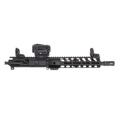 PSA AR15 upper with 10.5'' 300BLK 4150CMV nitrided barrel, MLOK free floated handguard, Magpul MBUS II folding sights, and Vortex Optics SPARC-AR red dot with 2 MOA dot and 2-5 year battery life for $279 currently here: