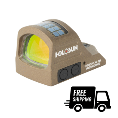 Holosun FDE 507C red dot optic with donut of death reticle, RMR footprint, solar backup, & 2-5 year battery life for $249 shipped currently here