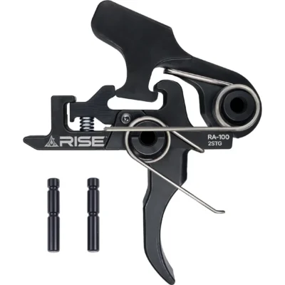 Rise Armament drop in RA100 two stage AR15/AR10 match trigger made out of S7 steel with 2lb first stage take up and 2.5lb second stage break for $79/ea *shipped* currently here