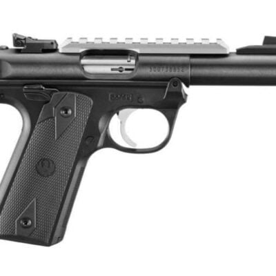 Ruger Mark IV 22/45 with threaded hammer forged bull barrel, steel frame (33oz), optics rail and adjustable match sights for $309 currently here