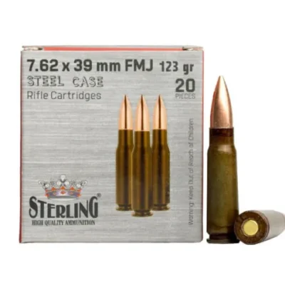 Sterling lacquered steel case 7.62x39 for $0.399/rd currently here: