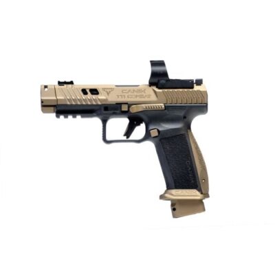 Canik USA 18/21+1 TTI Combat with comped barrel, fiber optic sights, aluminum flat trigger, magwell, and MeCanik M03 red dot optic for $899/ea currently here: