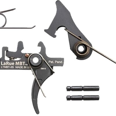 LaRue Tactical MBT-2S drop in AR15/AR10 two stage match trigger with 2.5lb first stage take up and 2.0lb crisp 2nd stage break for $86/ea & orders over $99 ship free currently here