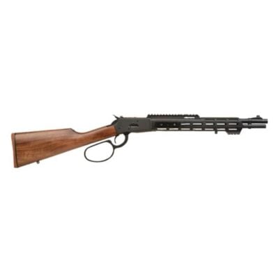 GForce Arms 7/8+1 Saddlehorn 357 Magnum / 38 Special lever action with threaded barrel, fiber optic front sight, MLOK/1913 handguard & optics mount, and walnut stock for $449 currently here