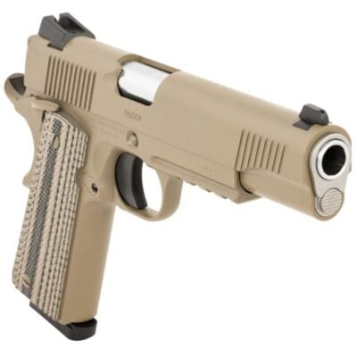 Tisas 8+1 Raider 1911 with FDE cerakote finish, G10 grips, ambi safety, and light rail for $399 here: