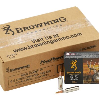 Browning nickel plated brass case 6.5 Creedmoor with 140gr MaxPoint ballistic tipped projectiles for $0.94/rd shipped currently here