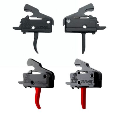 Rise Armament RAVE 140 drop in AR15/AR10 match triggers with crisp 3.5lb single stage break & anti-walk pins for $89/ea (add to cart for price) here