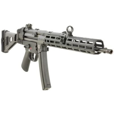 Heckler & Koch roller delayed SP5L with 16'' CHF chrome lined fluted tri-lug barrel, Midwest Industries MLOK handguard, ambi safety, and SB Tactical side folding brace for $2,299 currently here