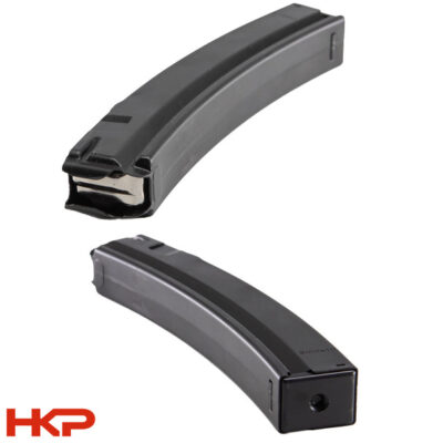 MKE standard capacity 30 round MP5 (and clones) steel magazines with chromed followers made on factory H&K machinery to H&K specs for $35/ea currently here