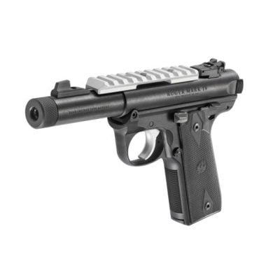 Ruger Mark IV 22/45 with threaded hammer forged bull barrel, steel frame (33oz), optics rail and adjustable match sights for $329 currently here