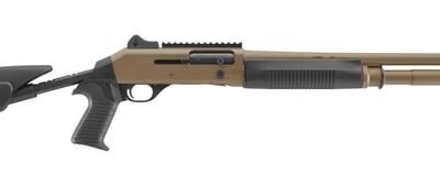 Benelli 7+1 M4 EXT semi auto 12ga with ghost ring sights, FDE cerakote finish, optic rail, oversized bolt release, and adjustable stock for $1,945 *shipped* (use request a quote button) here