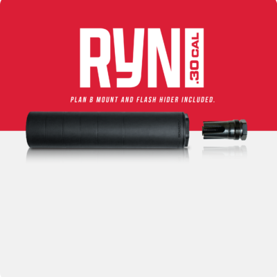 One Horse RYN-30 lightweight (6.4oz) HUB compatible titanium suppressor with flash hider mount for $399 currently here