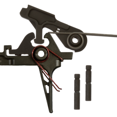 Dark Wing drop in two stage AR15/AR10 match trigger with flat shoe, 2.0lb first stage take up, and 2.5lb crisp 2nd stage break for $75/ea currently here