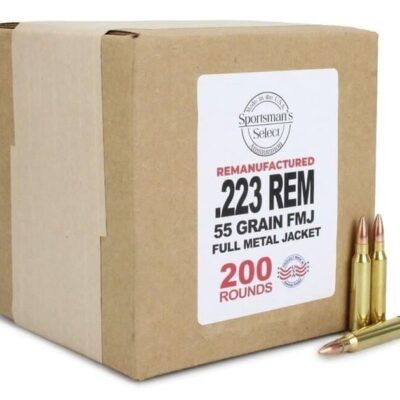 Sportsmans Select brass case reman 55gr 223 for $0.41/rd & orders over $149 ship free currently with code "GFS149PLUS" here