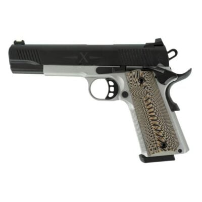 Tisas 8+1 D10 10mm 1911 with 5'' CHF chrome lined barrel, fiber optic front sight, G10 grips, checkered front strap, extended grip safety/beaver tail, and ambi safety for $599 currently here