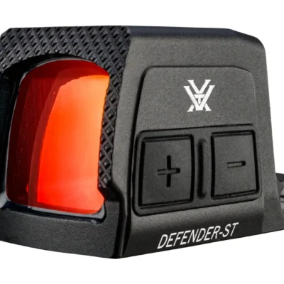 Vortex Defender ST Solar enclosed red dot optic with multi reticle system, lifetime warranty, Deltapoint footprint, Glock MOS adapter plate, and 5-10 year battery life for $279 with code RDTA currently here