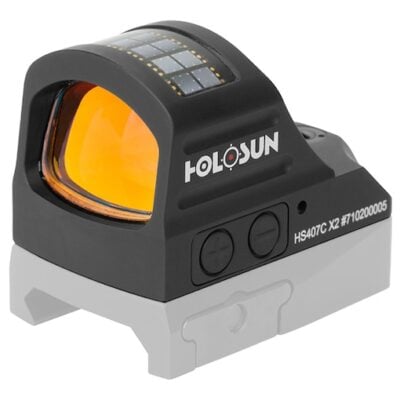 Holosun 407C red dot optic with 2 MOA dot, RMR pattern footprint, 2-5 year battery life, and solar backup power for $186/ea *shipped* currently here