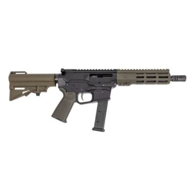 PSA Gen4 AR9 with 8'' 9mm nitrided threaded barrel, OD green Hex MLOK handguard, NiB EPT trigger, Glock pattern magwell, Magpul grip, & H&R adjustable brace for $499 currently here