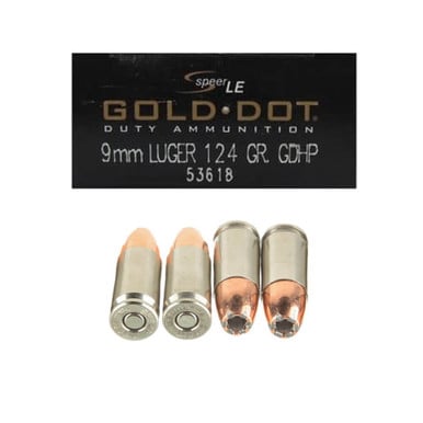 Speer nickel plated 9mm with 124gr bonded Gold Dot projectiles in a sealed battle pack for $0.60/rd & orders over $149 ship free with code "GFS149PLUS" currently here