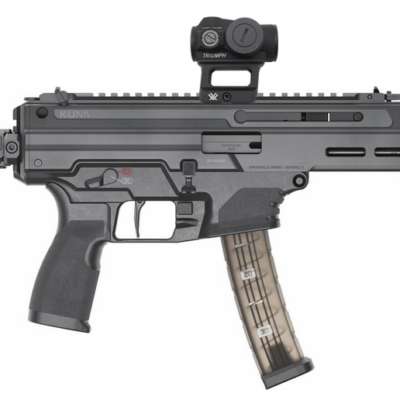 Springfield delayed blowback Kuna PCC with MLOK handguard, ambi controls, Strike Industries side folding brace, Vortex Triumph red dot optic, & B&T low backpressure RBS silencer for $1,777 currently here