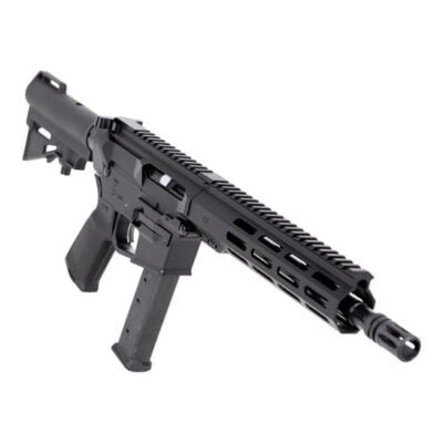 PSA Gen4 AR9 with 10.5'' 9mm nitrided barrel, HEX MLOK free floated handguard, nitrided BCG, Glock magwell, H&R adjustable brace, Magpul grip, and NiB EPT trigger for $499 currently here